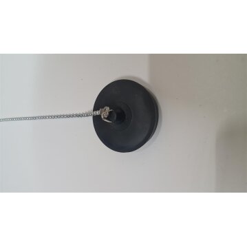 Waschbeckenstöpsel mit Kette, schwarz Ø 4,2 cm