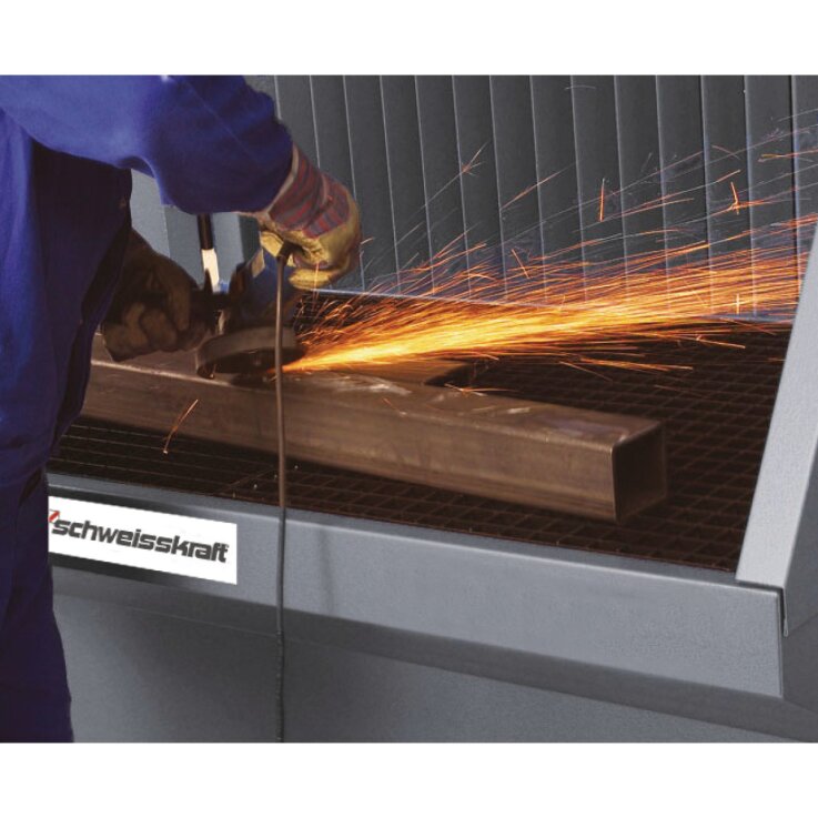 SCHWEISSKRAFT Schleiftisch für Absaugung, 2000 x 1060 x 1700