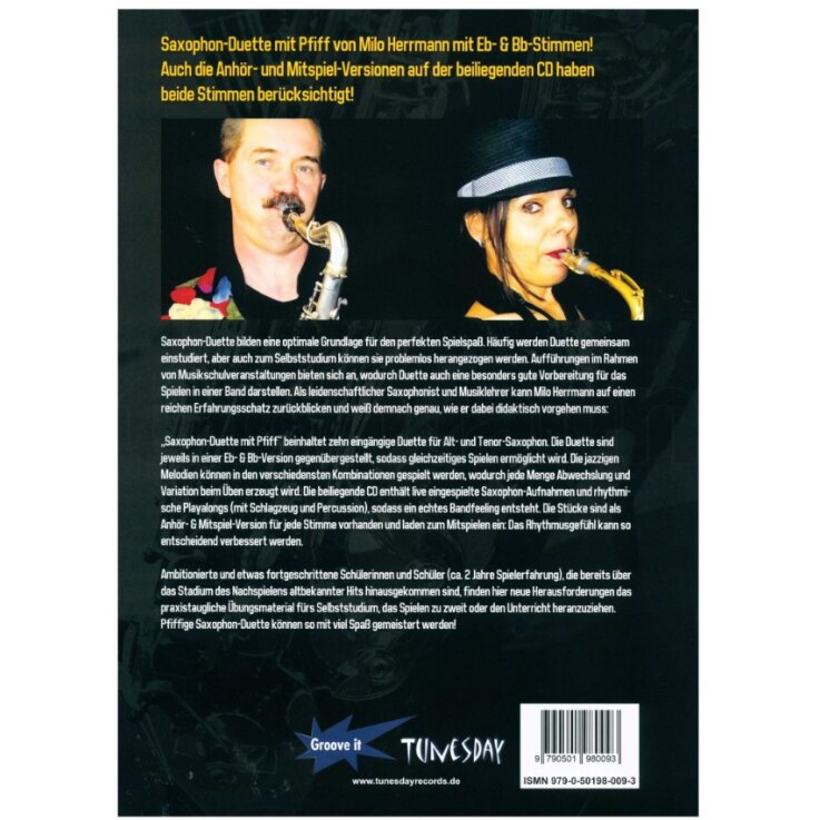 Saxophon-Duette mit Pfiff für Eb- & Bb-Stimmen - inkl. CD