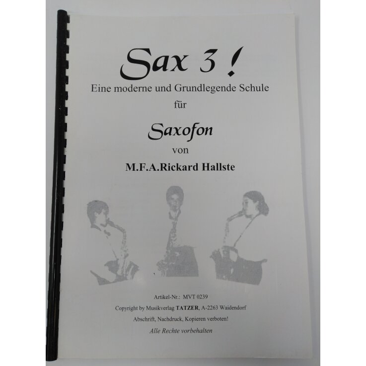 Sax 3 - Eine Moderne und grundlegende Schule inkl. CD