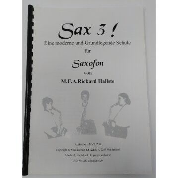 Sax 3 - Eine Moderne und grundlegende Schule inkl. CD
