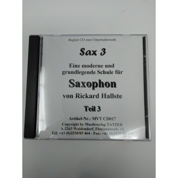 Sax 3 - Eine Moderne und grundlegende Schule inkl. CD
