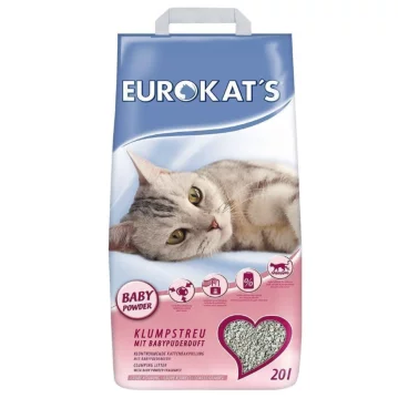 EUROKAT&acute;S Katzenstreu mit Babypuder-Duft, 20 L