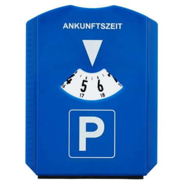 Parkuhr Auto mit Eiskratzer und 3 Einkaufswagenchip