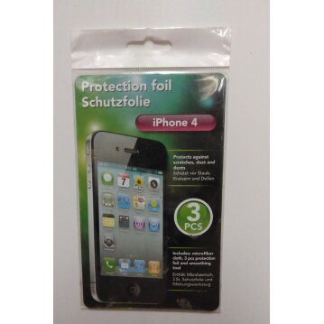 3 x Apple iPhone 4  Displayschutzfolie Schutzfolie mit...