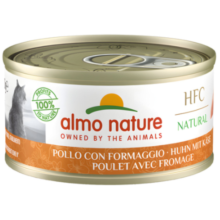 Katzen - Nassfutter ALMO NATURE HFC Natural Huhn mit Käse, 70 g