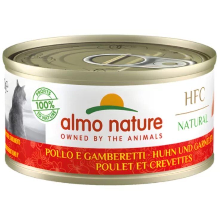Katzen - Nassfutter ALMO NATURE HFC Natural Huhn mit Garnelen, 70 g