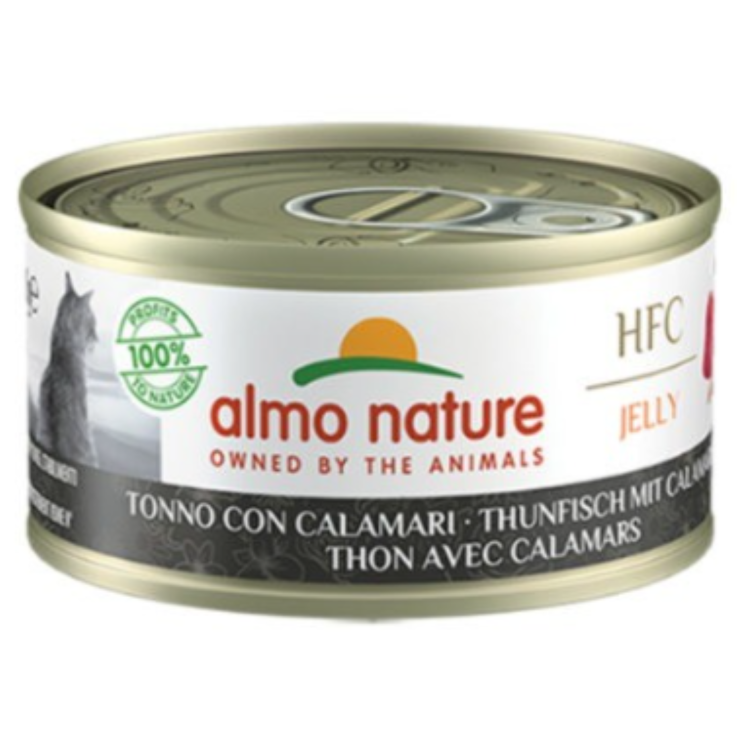 Katzen - Nassfutter ALMO NATURE HFC Jelly Thunfisch mit Calamaris, 70 g