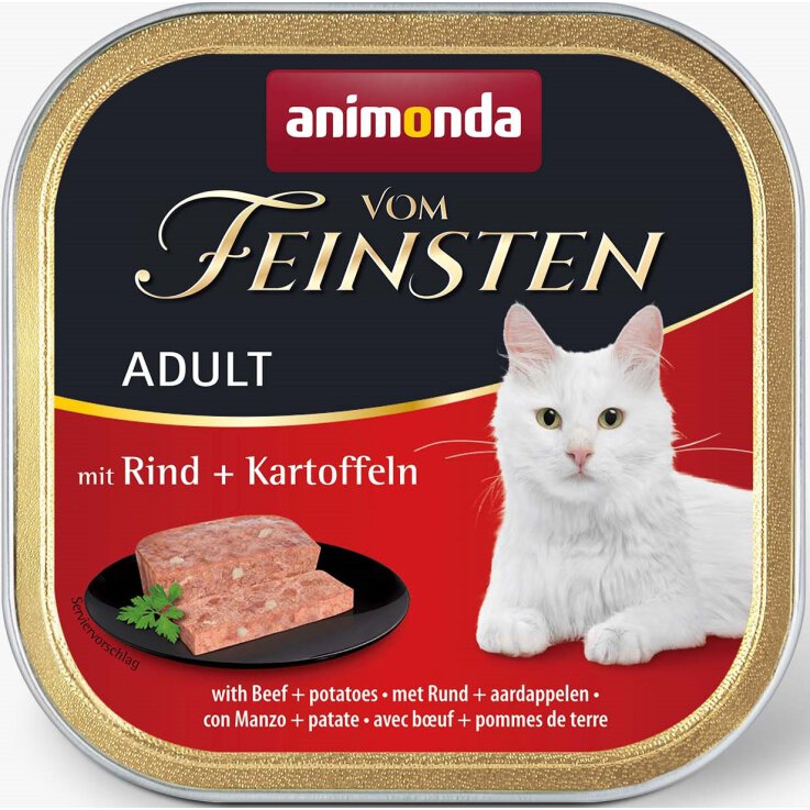 Katzen - Nassfutter ANIMONDA Vom Feinsten Adult Rind + Kartoffeln