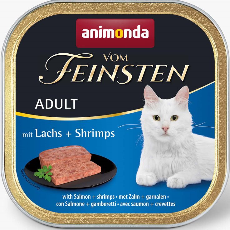 Katzen - Nassfutter ANIMONDA Vom Feinsten Adult Lachs + Shrimps