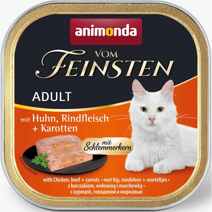 Katzen - Nassfutter ANIMONDA Vom Feinsten Adult Schlemmerkern Huhn + Rind
