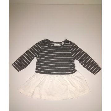 BON PRIX Mädchen - Kleid, anthrazit-weiß,  Gr. 86