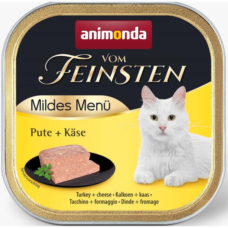 Katzen - Nassfutter ANIMONDA Vom Feinsten Mildes Menü, Pute + Käse