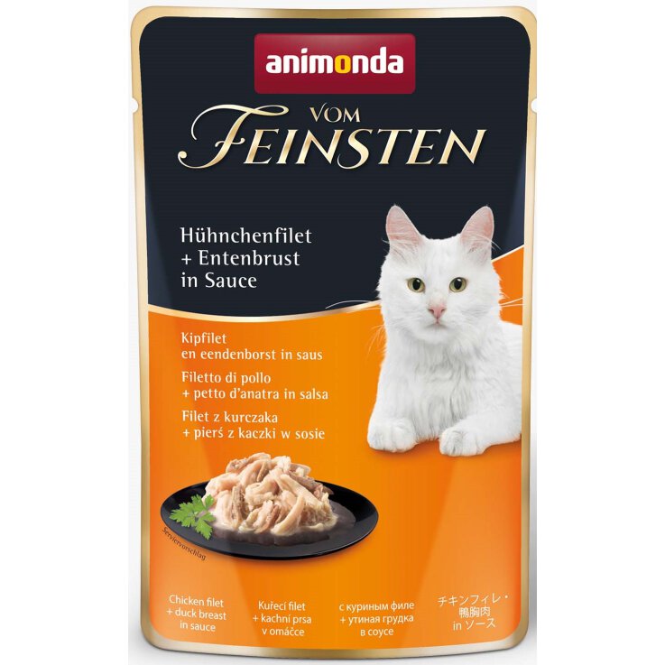 Katzen - Nassfutter ANIMONDA Vom Feinsten Adult Huhn + Ente, 50 g