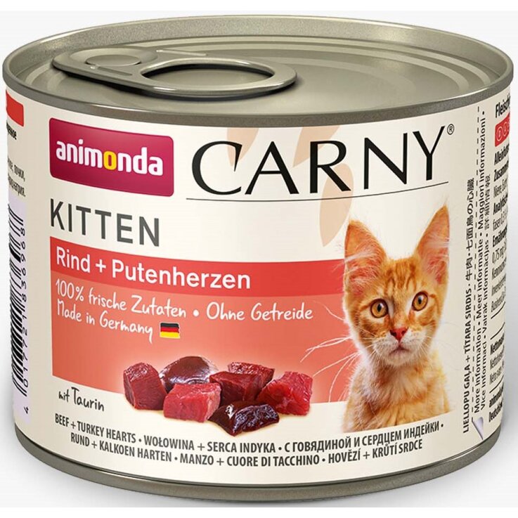 Katzen - Nassfutter ANIMONDA Carny Kitten Rind + Pute, 200 g