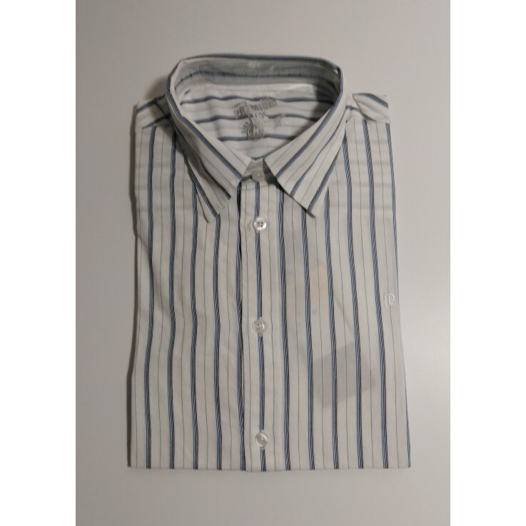 PREMIUM LINE Hemd, Größe: M, weiß - blau -  gestreift