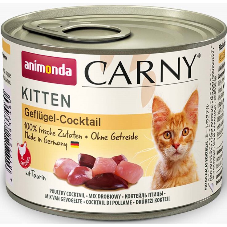 Katzen - Nassfutter ANIMONDA Carny Kitten Geflügel - Cocktail, 200 g