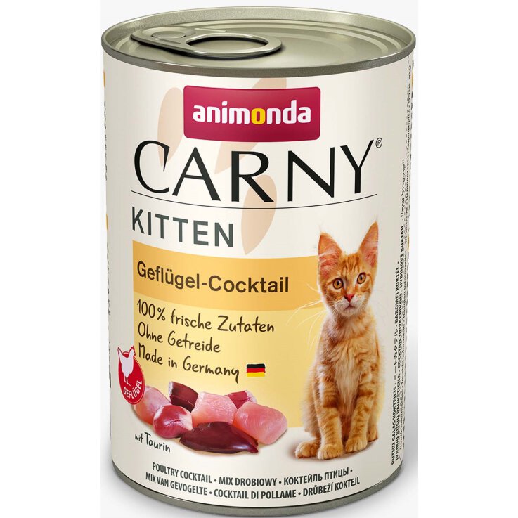 Katzen - Nassfutter ANIMONDA Carny Kitten Geflügel - Cocktail, 400 g