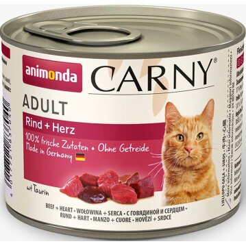 Katzen - Nassfutter ANIMONDA Carny Adult Rind + Herz, 200 g