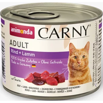 Katzen - Nassfutter ANIMONDA Carny Adult Rind + Lamm, 200 g