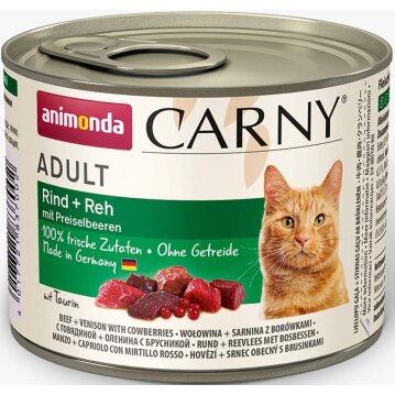 Katzen - Nassfutter ANIMONDA Carny Adult Rind + Reh +...