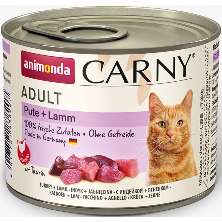 Katzen - Nassfutter ANIMONDA Carny Adult Pute + Lamm, 200 g