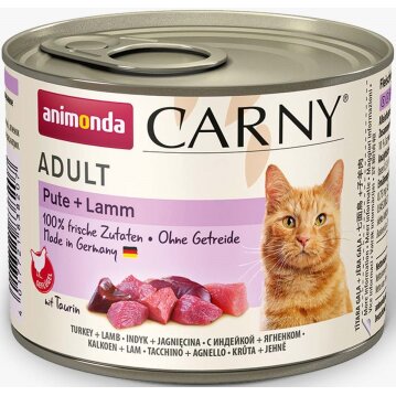 Katzen - Nassfutter ANIMONDA Carny Adult Pute + Lamm, 200 g