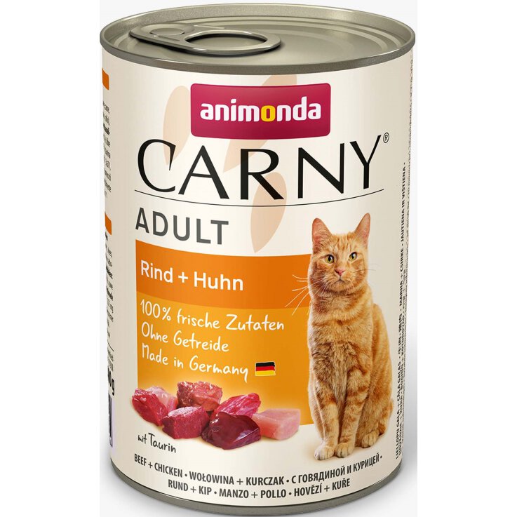 Katzen - Nassfutter ANIMONDA Carny Adult Rind + Huhn, 400 g