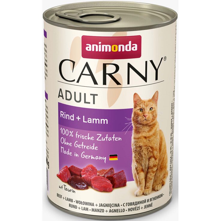 Katzen - Nassfutter ANIMONDA Carny Adult Rind + Lamm, 400 g