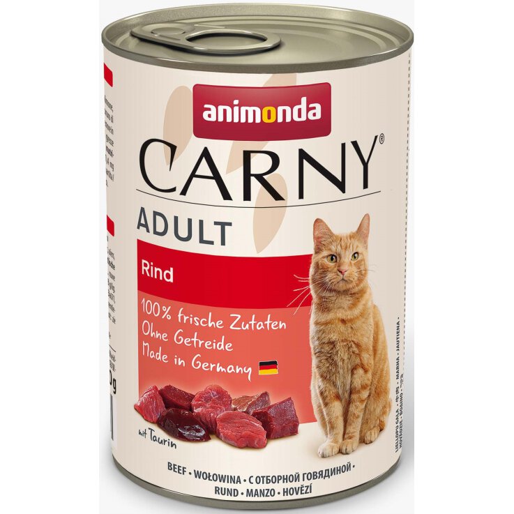 Katzen - Nassfutter ANIMONDA Carny Adult Rindfleisch pur, 400 g