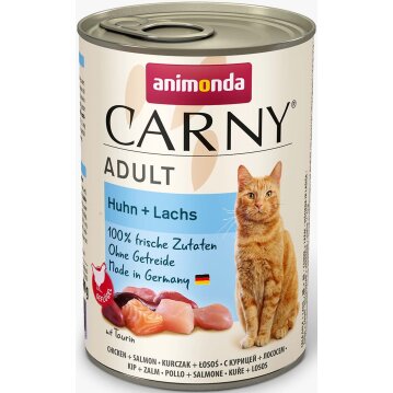 Katzen - Nassfutter ANIMONDA Carny Adult Huhn + Lachs, 400 g