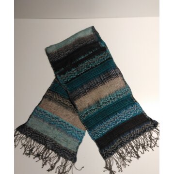 Damen - Schal, blau - mehrfarbig