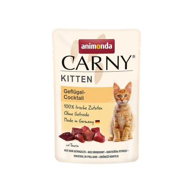 Katzen - Nassfutter ANIMONDA Carny Kitten Geflügel - Cocktail, 85 g
