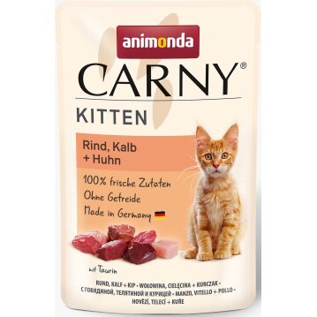 Katzen - Nassfutter ANIMONDA Carny Kitten Rind + Kalb +...