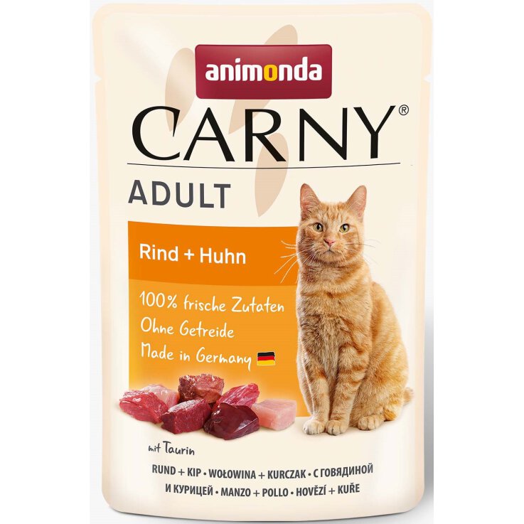 Katzen - Nassfutter ANIMONDA Carny Adult Rind + Huhn, 85 g