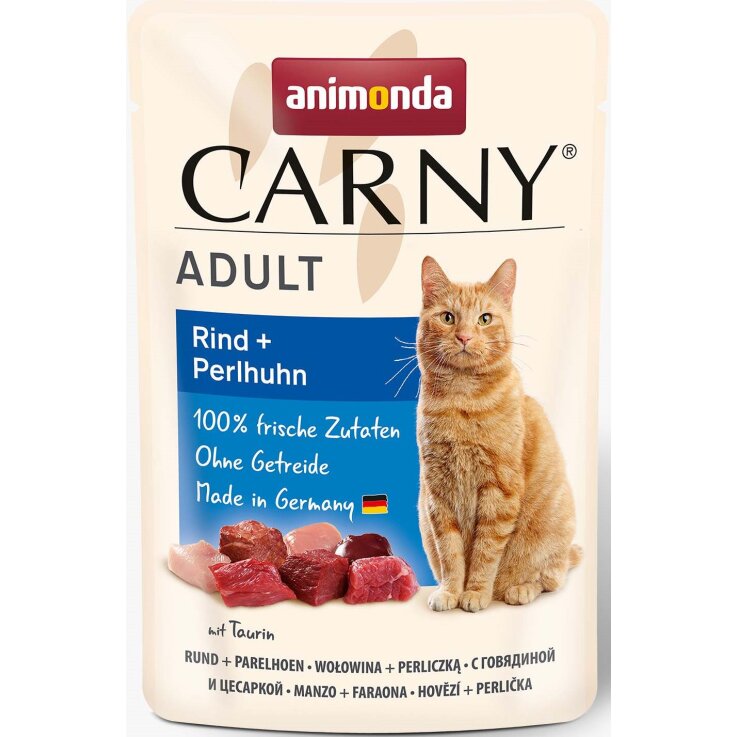 Katzen - Nassfutter ANIMONDA Carny Adult Rind + Perlhuhn, 85 g