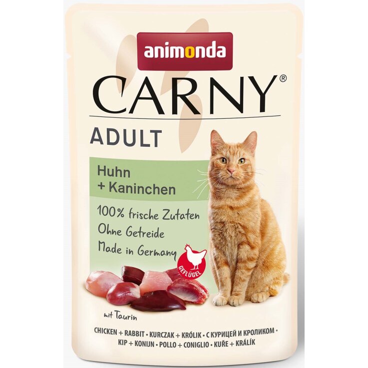 Katzen - Nassfutter ANIMONDA Carny Adult Huhn + Kaninchen, 85 g
