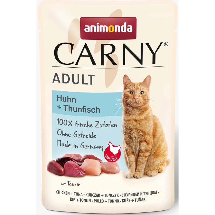 Katzen - Nassfutter ANIMONDA Carny Adult Huhn + Thunfisch, 85 g