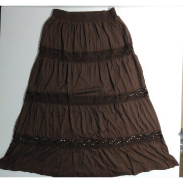 BODYFLIRT Rock mit Spitze, braun, Gr. 36/38