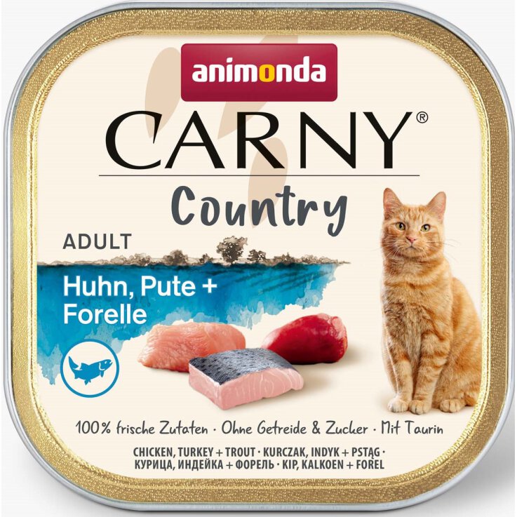 Katzen - Nassfutter ANIMONDA Carny Adult Country Huhn + Pute + Forelle, 100 g