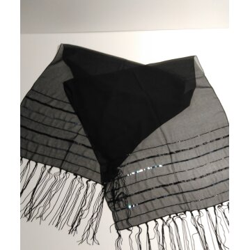 Damen - Schal mit Pailletten , schwarz