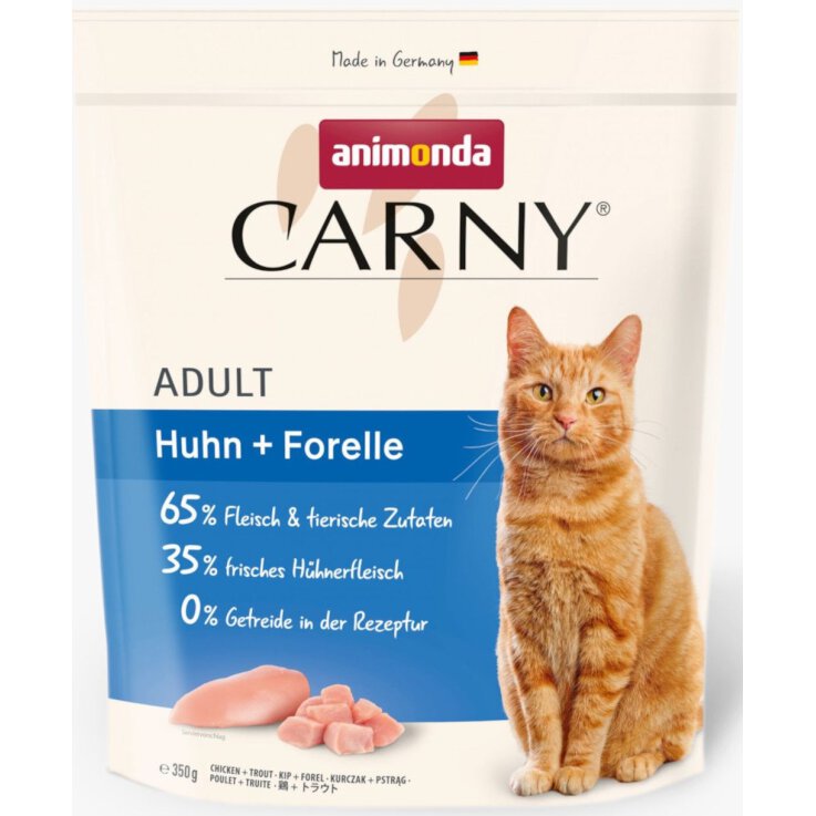 Katzen - Trockenfutter ANIMONDA Carny Cat Huhn + Forelle, 350 g