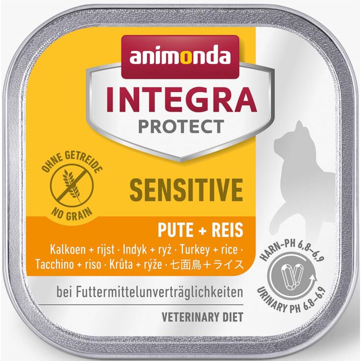 Katzen - Nassfutter ANIMONDA Integra Protect Sensitive Pute + Reis,100 g