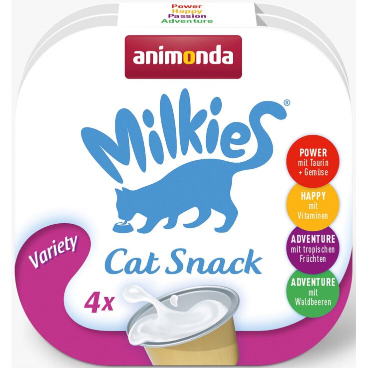 Katzen - Snacks ANIMONDA Milkies "Variety", Multipack, 4 x 15 g