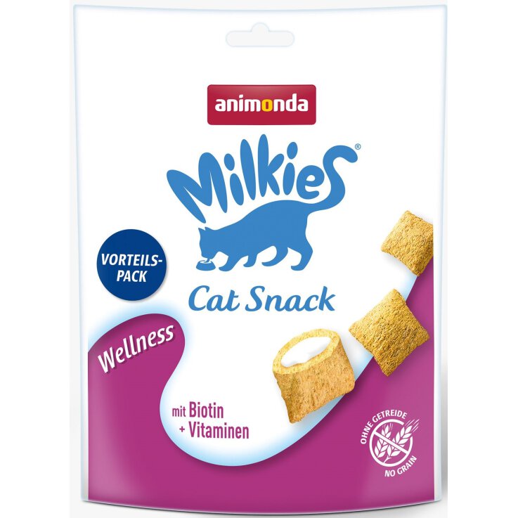 Katzen - Snacks ANIMONDA Milkies Knusperkissen "Wellness", 120 g