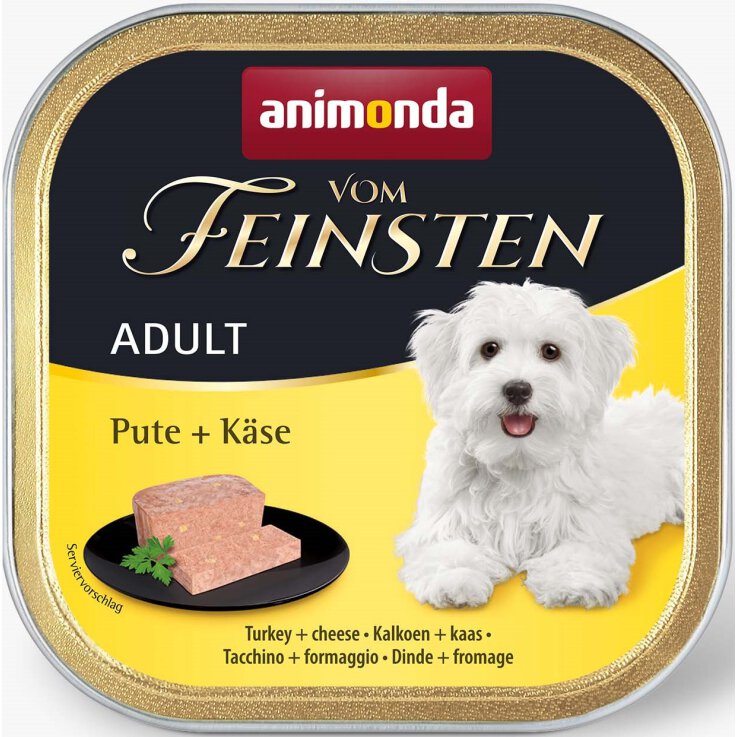 Hunde - Nassfutter ANIMONDA Vom Feinsten Adult Pute + Käse