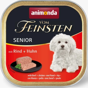 Hunde - Nassfutter ANIMONDA Vom Feinsten Senior Rind + Huhn