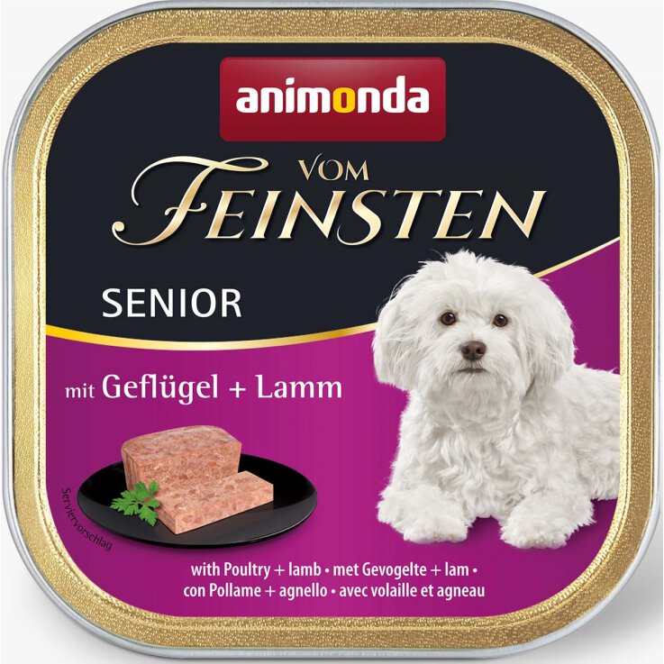 Hunde - Nassfutter ANIMONDA Vom Feinsten Senior Geflügel + Lamm