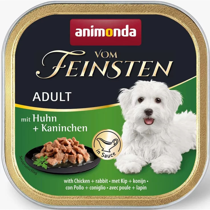 Hunde - Nassfutter ANIMONDA Vom Feinsten Adult in Sauce Huhn + Kaninchen