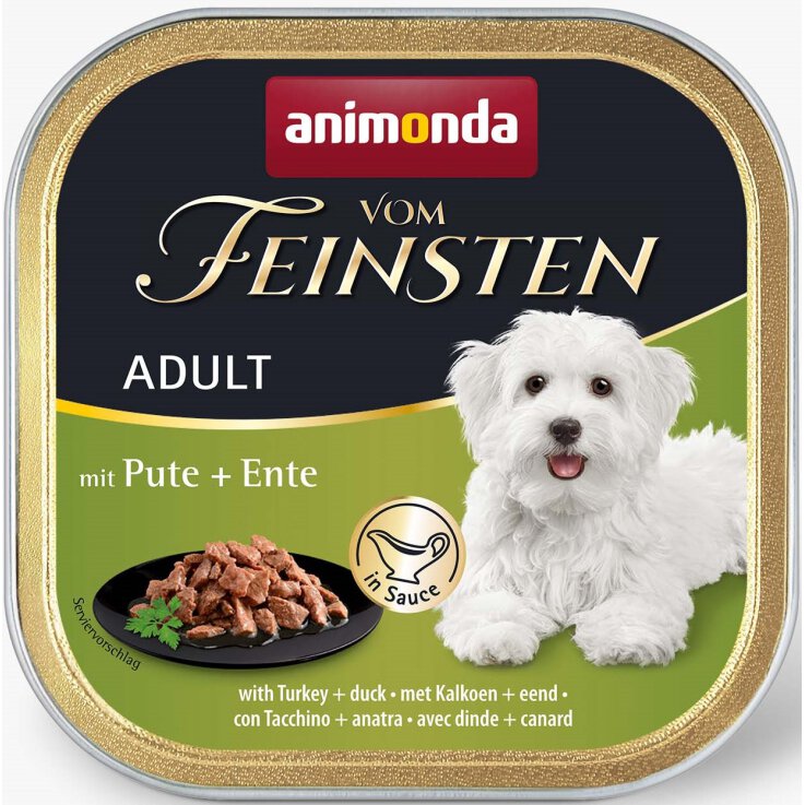 Hunde - Nassfutter ANIMONDA Vom Feinsten Adult in Sauce Pute + Ente